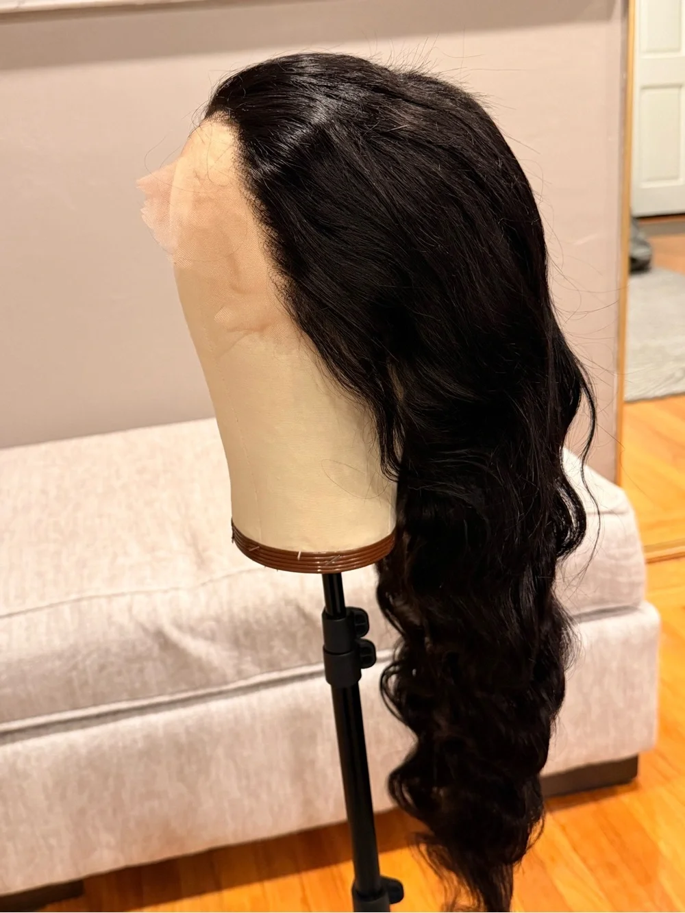 26” Natural Black #1b‎ Body Wave 13x6 HD Lace Front 100% Human Hair Wig #228